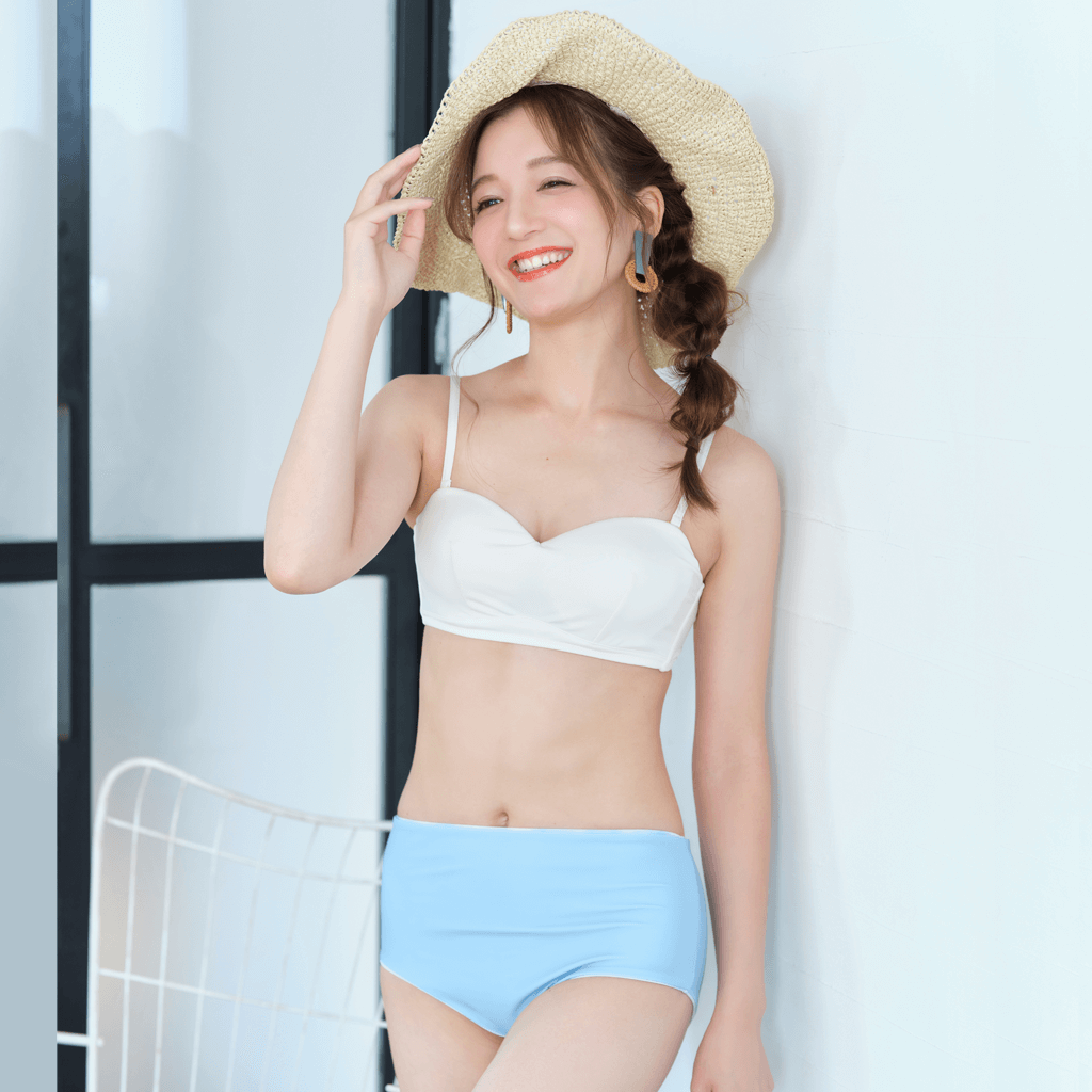 【水着】バンドゥバックリボンビキニ 上下セット