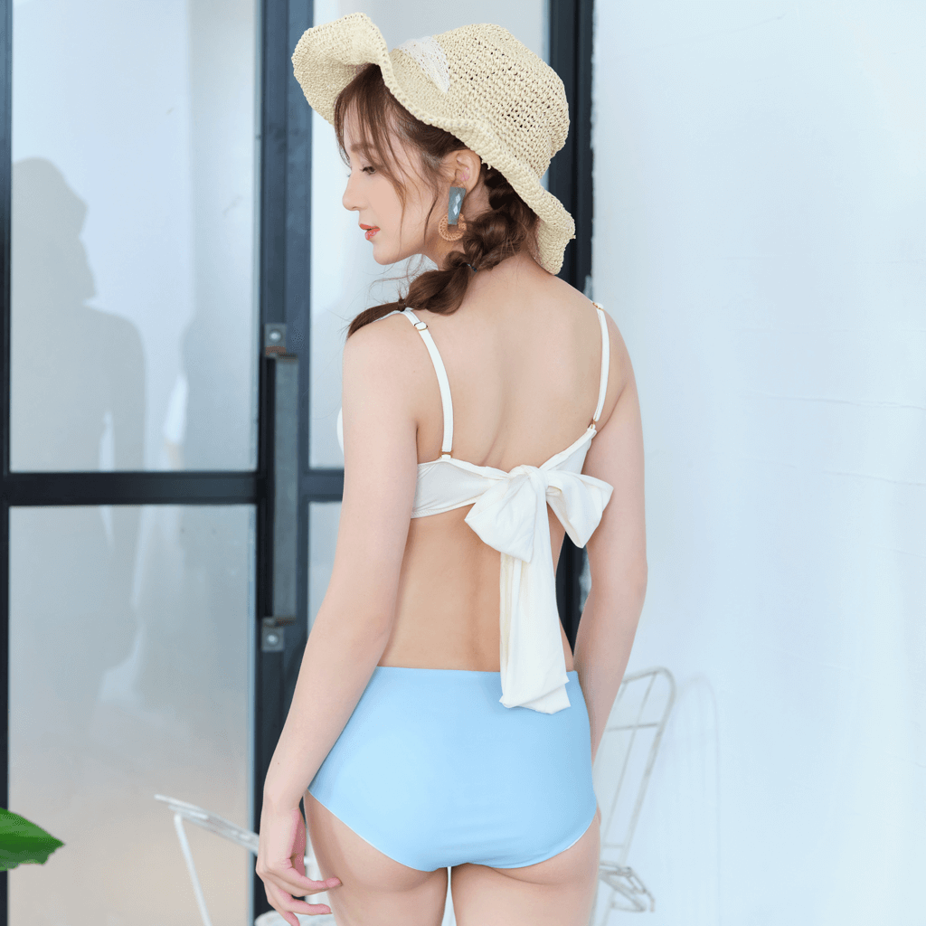 【水着】バンドゥバックリボンビキニ 上下セット